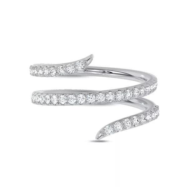 Pavé Spiral Lab Diamond Wrap Ring