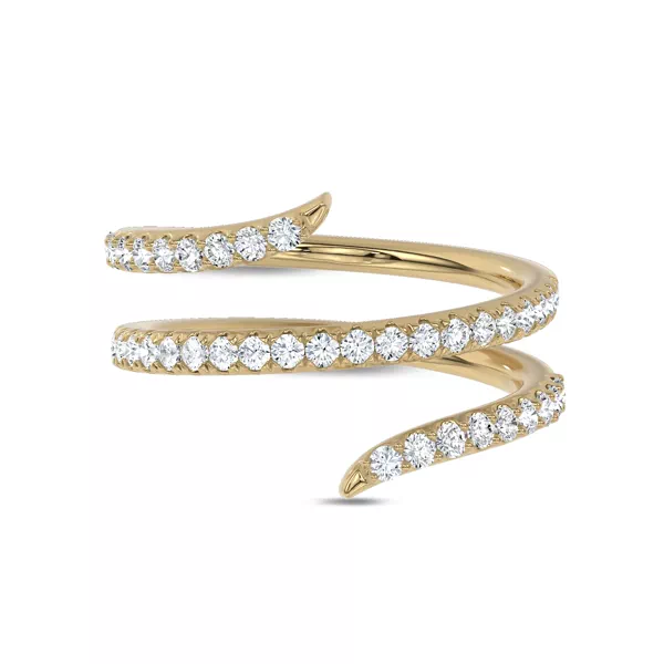 Pavé Spiral Lab Diamond Wrap Ring
