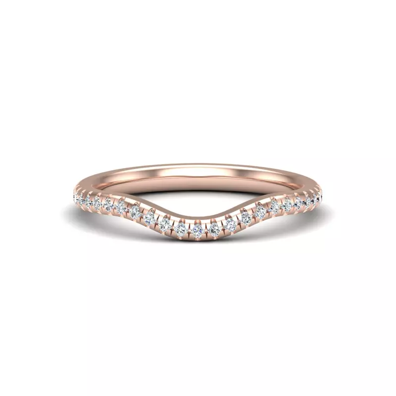 14K Rose Gold Madison Pave Band