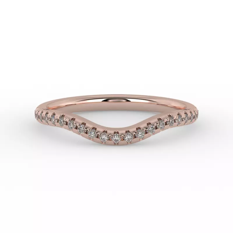 14K Rose Gold Madison Pave Band