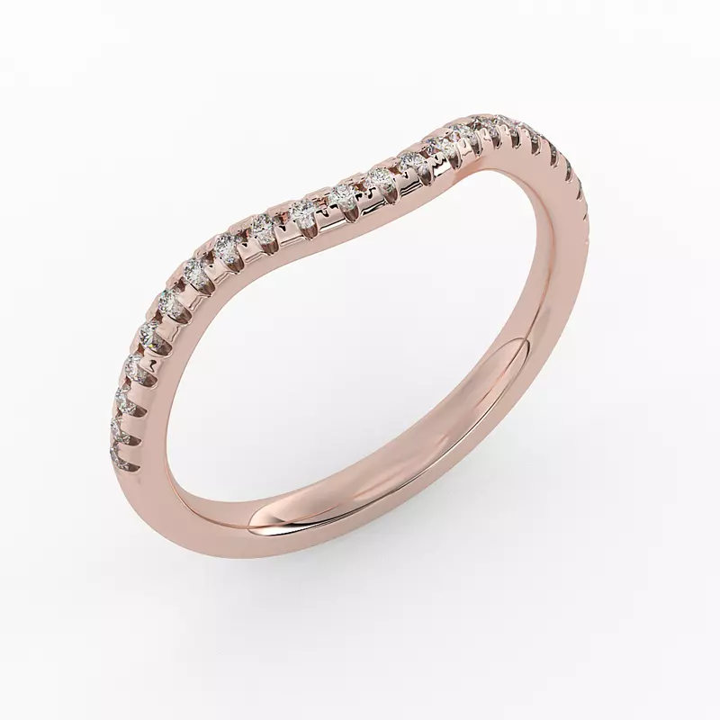 14K Rose Gold Madison Pave Band