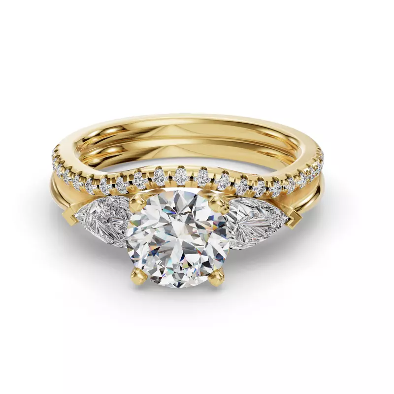 14K Yellow Gold Madison Pave Band