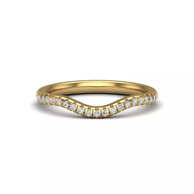 14K Yellow Gold Madison Pave Band