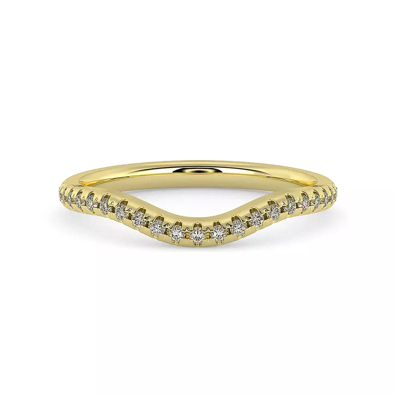 14K Yellow Gold Madison Pave Band