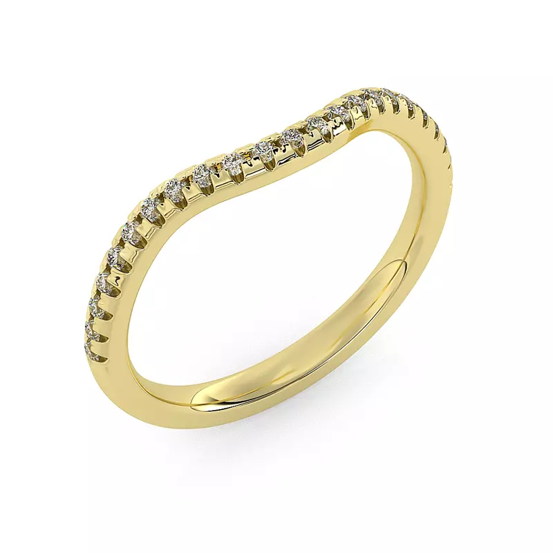 14K Yellow Gold Madison Pave Band