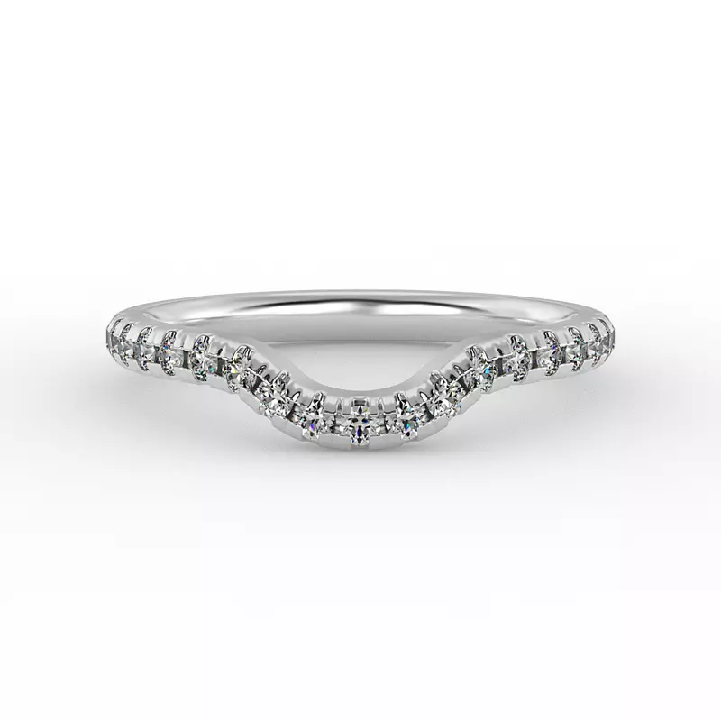 Platinum Madison Pave Band