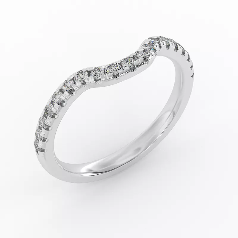 Platinum Madison Pave Band