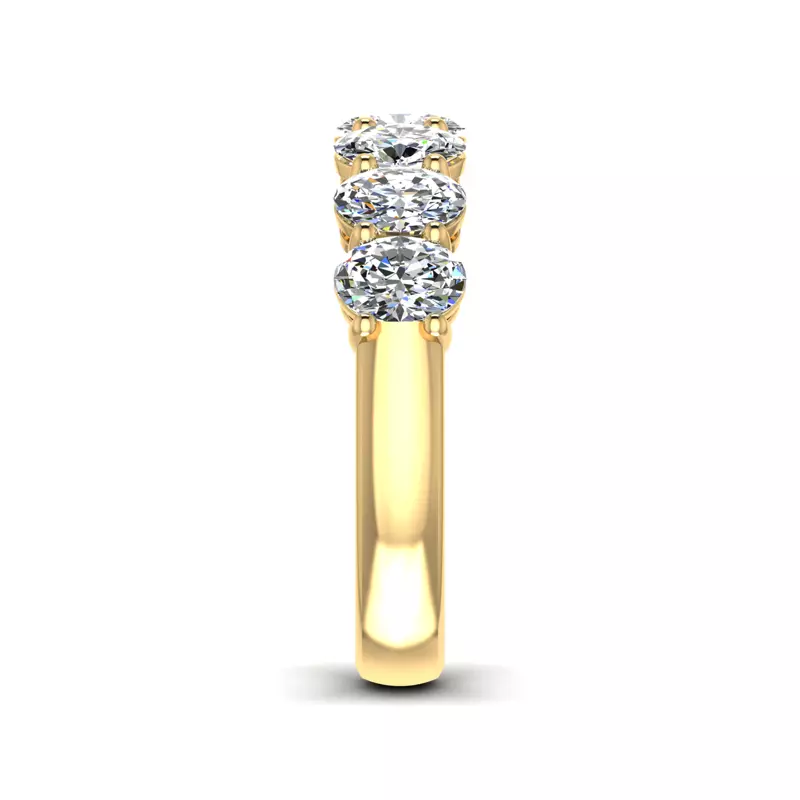 18K Yellow Gold Mavi 7 Stone Diamond Band