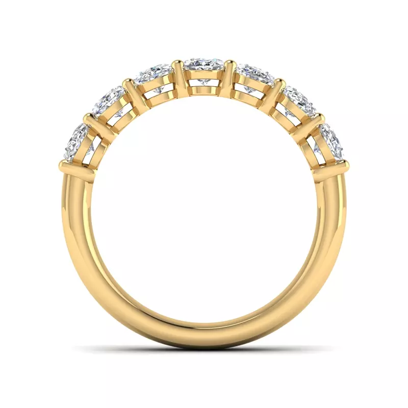 18K Yellow Gold Mavi 7 Stone Diamond Band