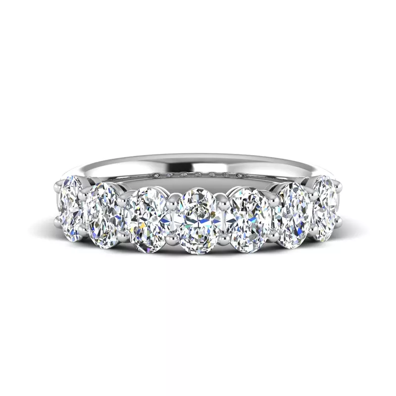 Platinum Mavi 7 Stone Diamond Band