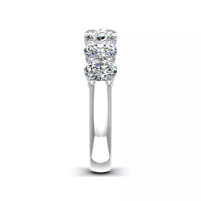 Platinum Mavi 7 Stone Diamond Band