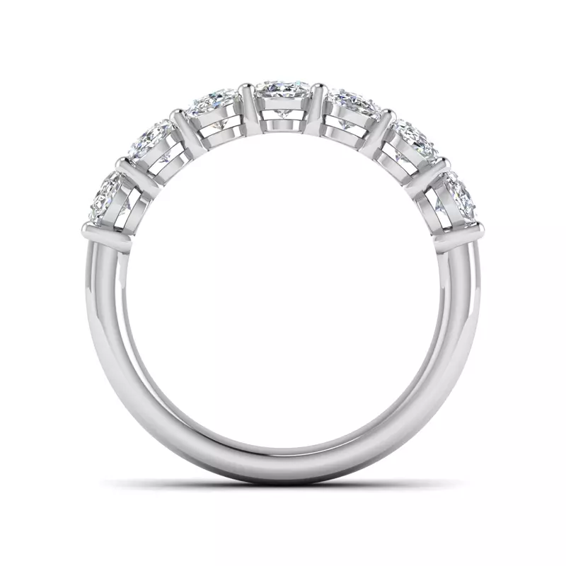 Platinum Mavi 7 Stone Diamond Band