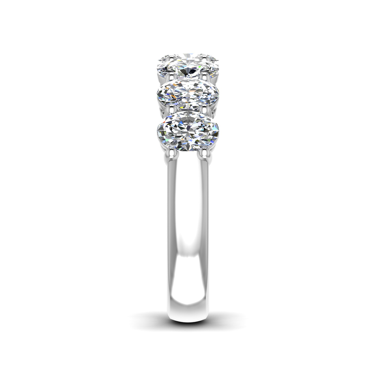 18K White Gold Mavi 7 Stone Lab Diamond Band