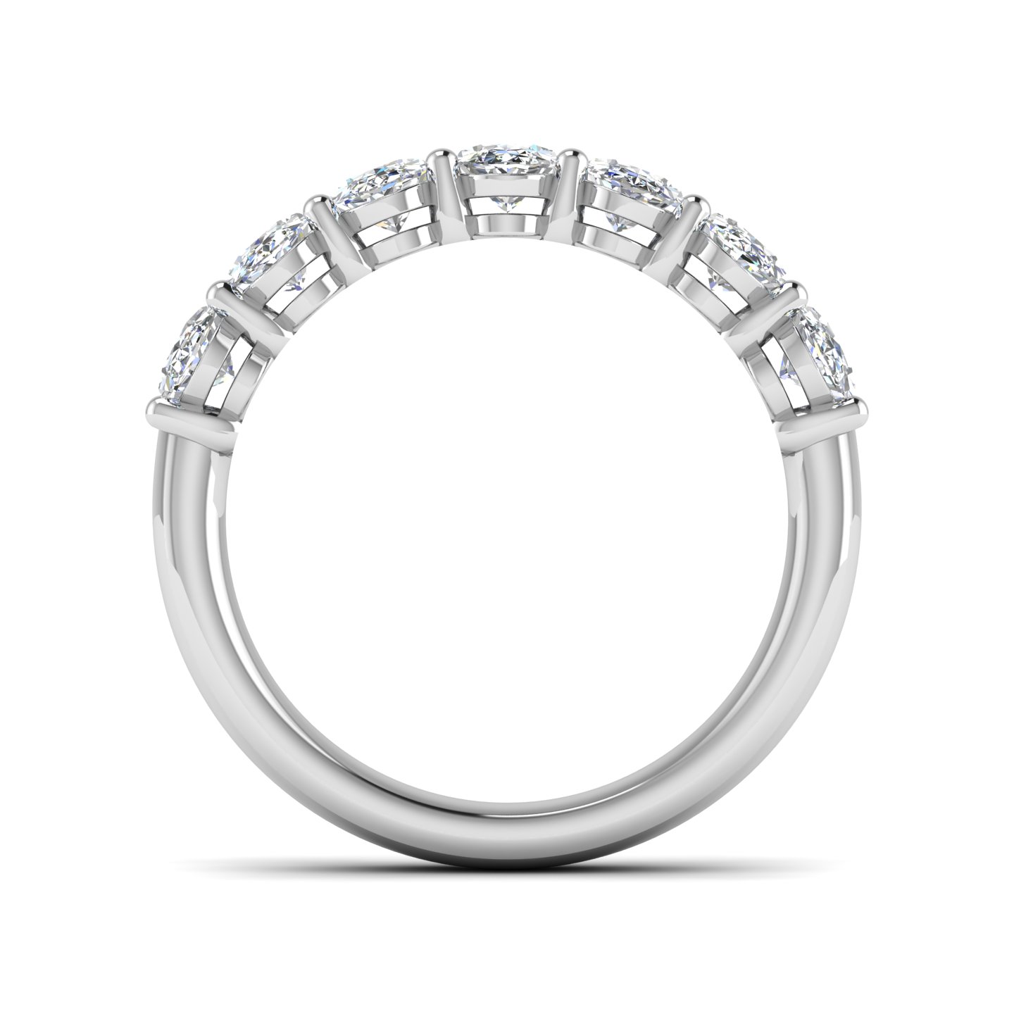 18K White Gold Mavi 7 Stone Lab Diamond Band