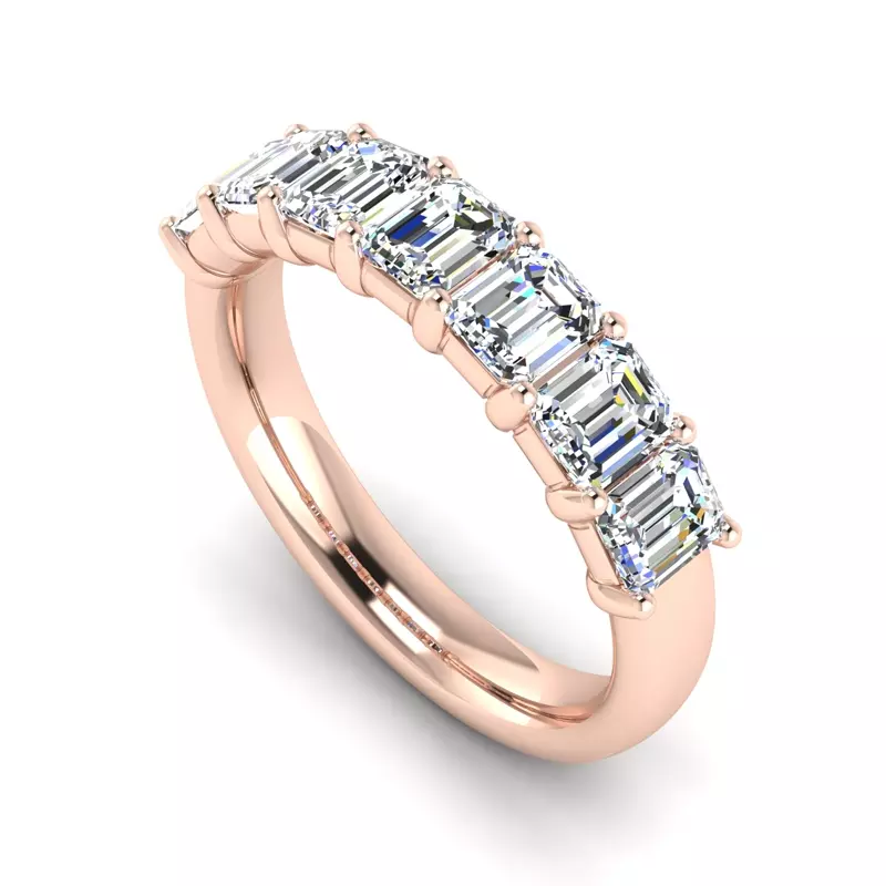 14K Rose Gold Mae 7 Stone Diamond Band