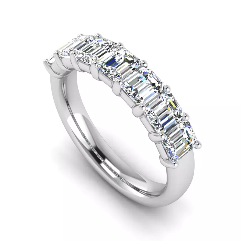 Platinum Mae 7 Stone Diamond Band