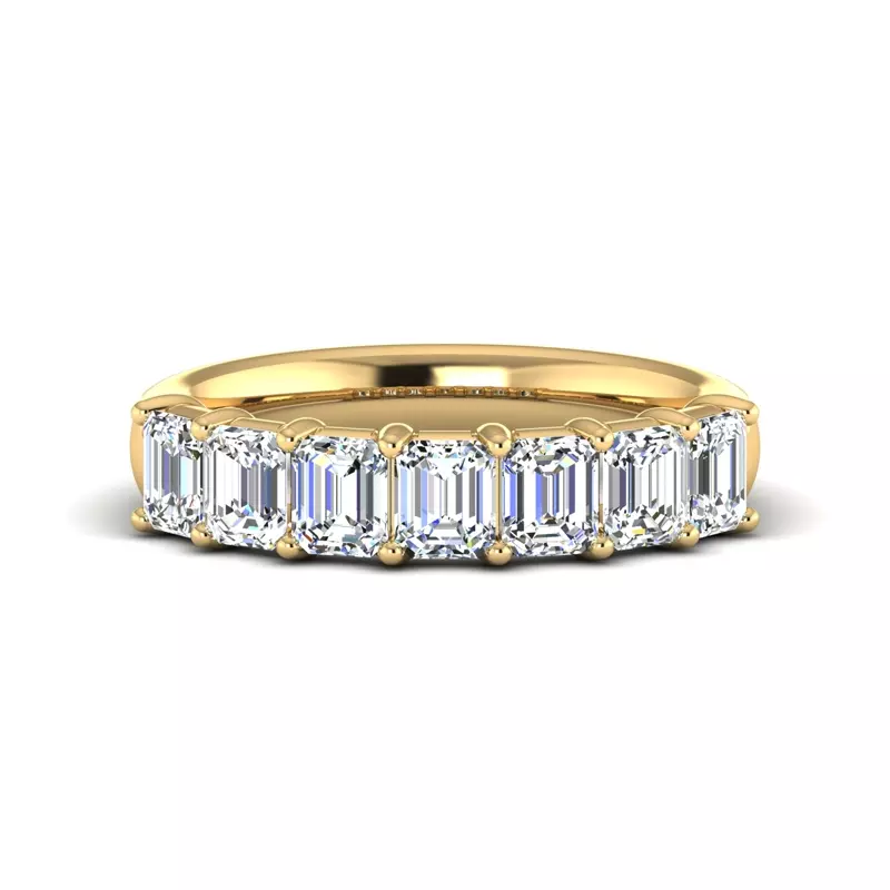14K Yellow Gold Mae 7 Stone Lab Diamond Band