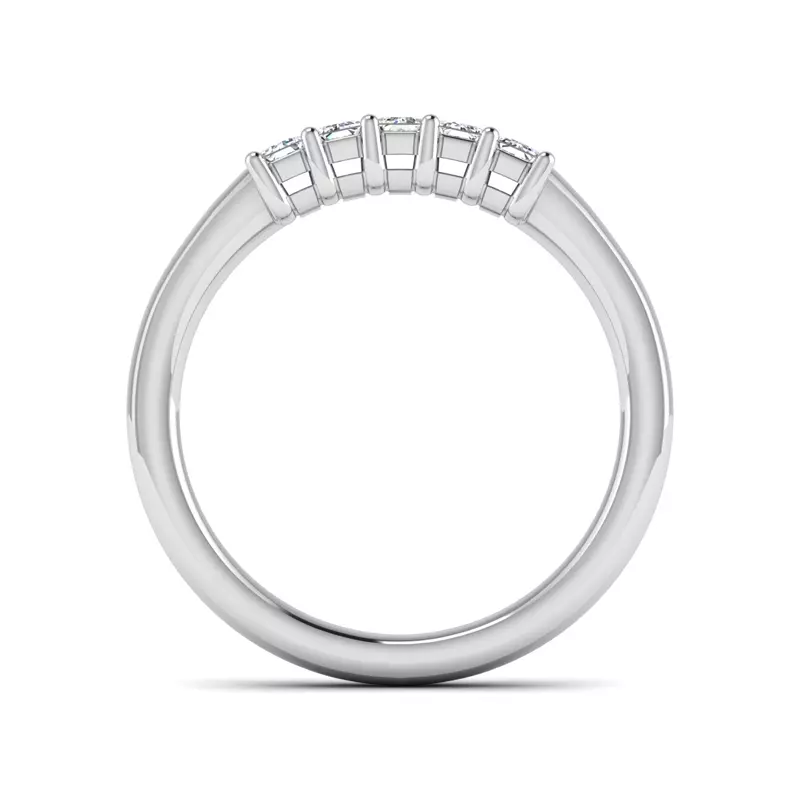 14K White Gold Salem 5 Stone Lab Diamond Band