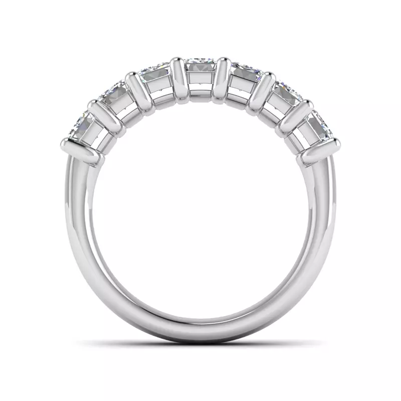 14K White Gold Adley 7 Stone Diamond Band