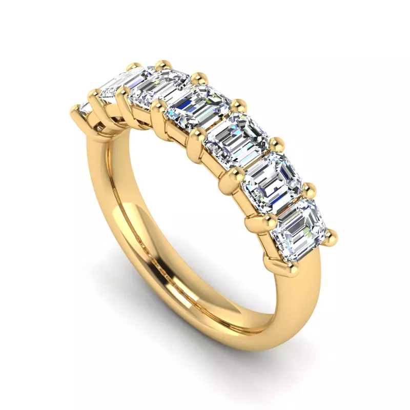 14K Yellow Gold Adley 7 Stone Diamond Band