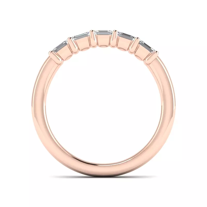 14K Rose Gold Carolina 5 Stone Anniversary Band