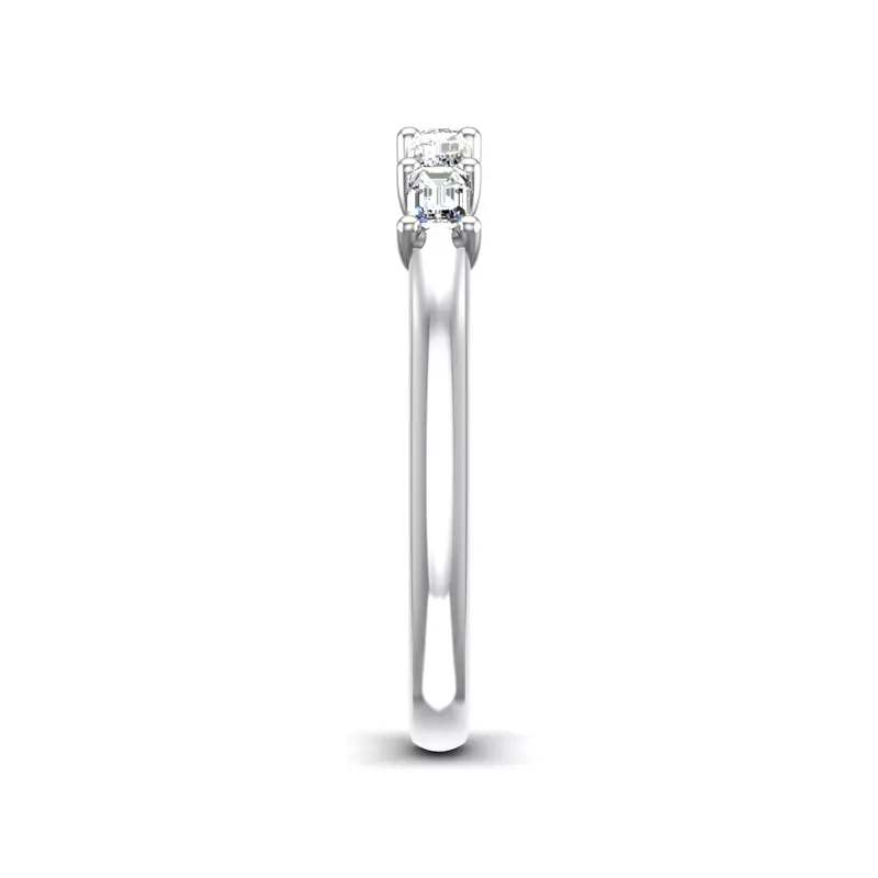 14K White Gold Carolina 5 Stone Anniversary Band