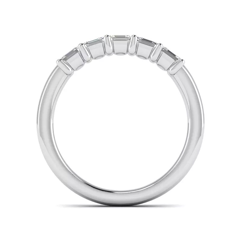 14K White Gold Carolina 5 Stone Anniversary Band