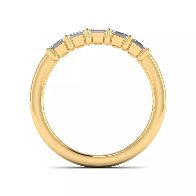 14K Yellow Gold Carolina 5 Stone Anniversary Band