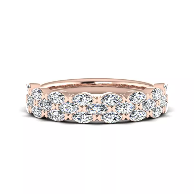 14K Rose Gold Helena Diamond Anniversary Band