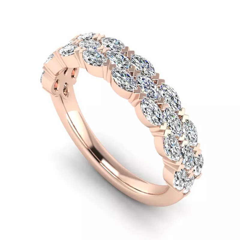 14K Rose Gold Helena Diamond Anniversary Band