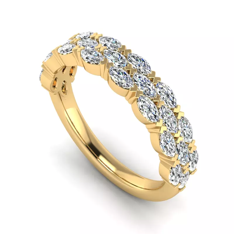 14K Yellow Gold Helena Lab Diamond Anniversary Band