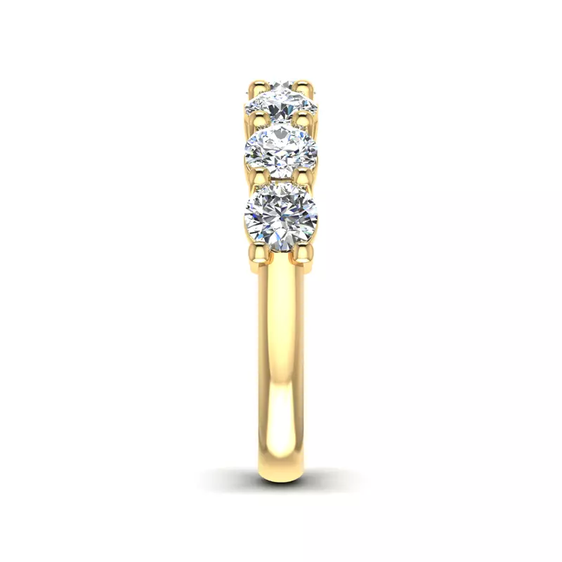 14K Yellow Gold Bonnie 7 Stone Diamond Band