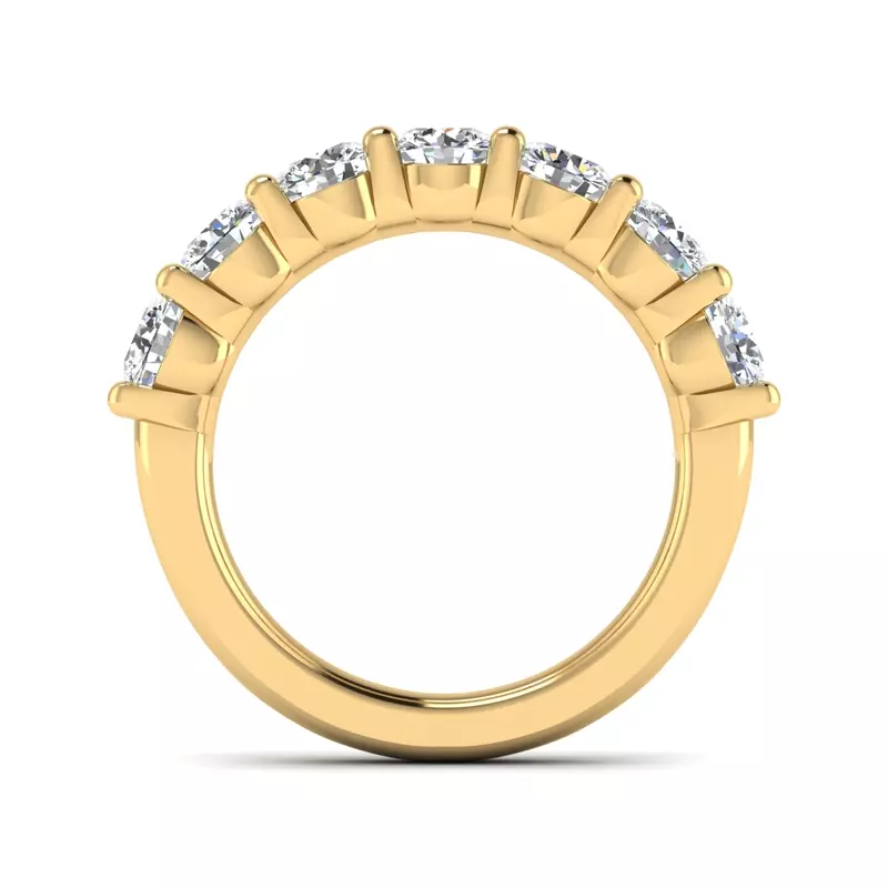 14K Yellow Gold Bonnie 7 Stone Diamond Band