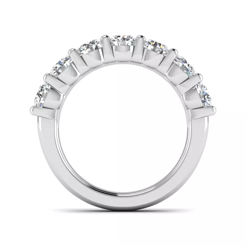 18K White Gold Bonnie 7 Stone Diamond Band