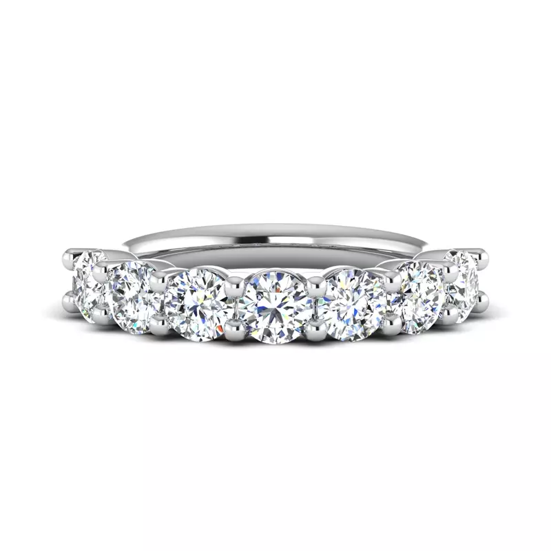 14K White Gold Bonnie 7 Stone Lab Diamond Band