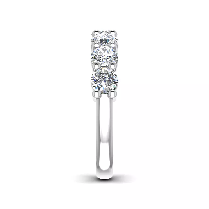 14K White Gold Bonnie 7 Stone Lab Diamond Band