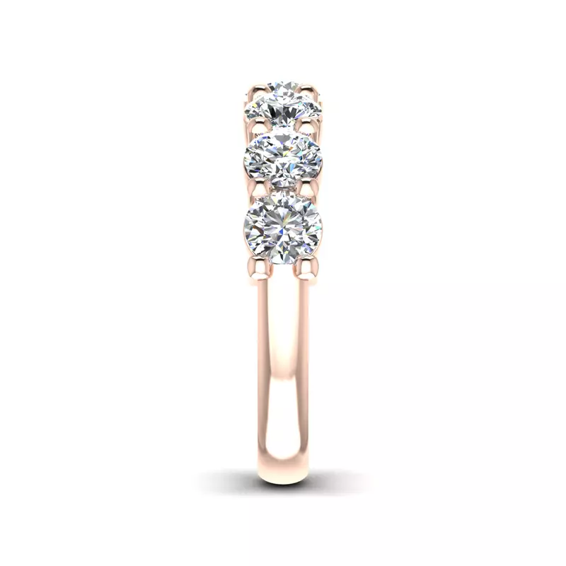 14K Rose Gold Mylah 7 Stone Lab Diamond Band