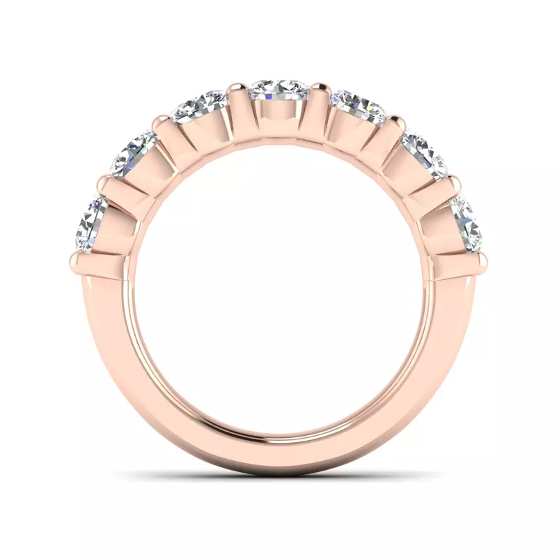 14K Rose Gold Mylah 7 Stone Lab Diamond Band