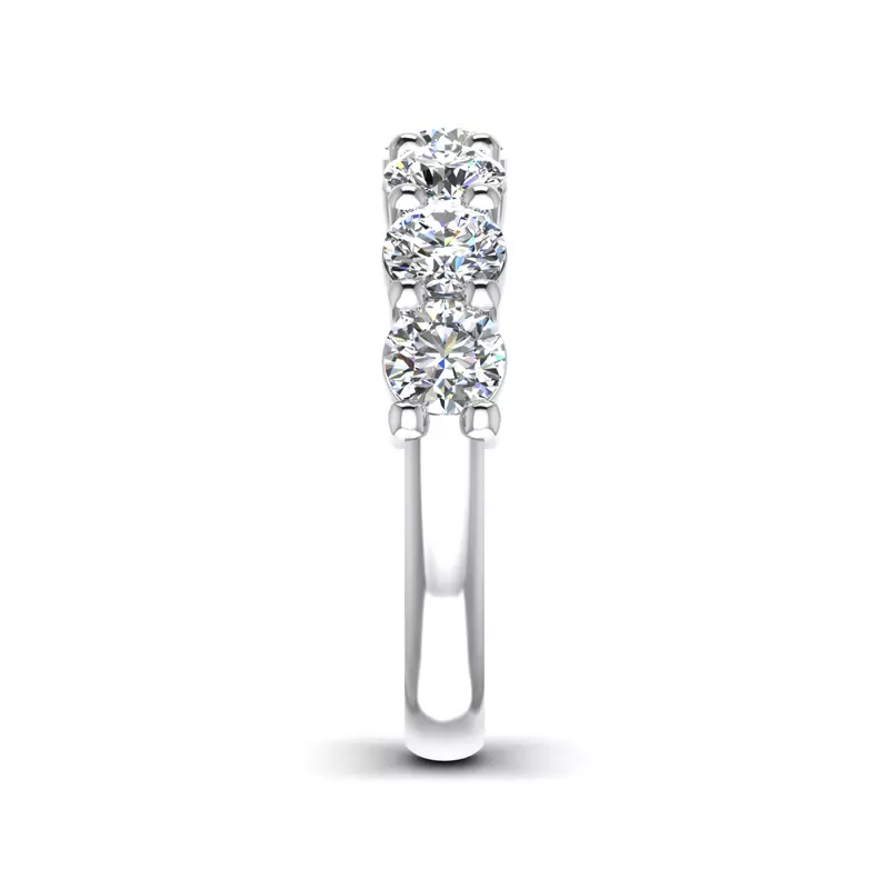 Platinum Mylah 7 Stone Lab Diamond Band