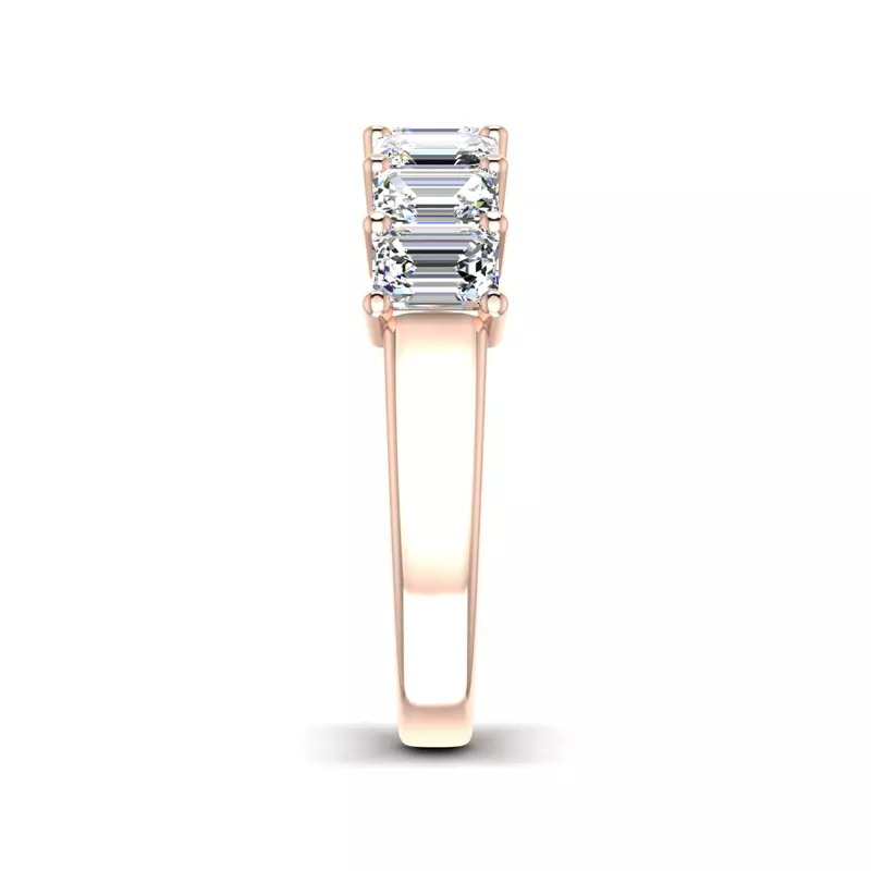 14K Rose Gold Mallory 7 Stone Shared Prong Anniversary Band