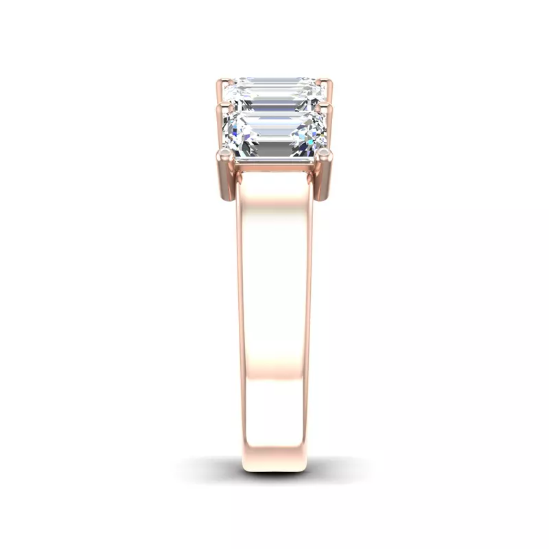 14K Rose Gold Lorelai 5 Stone Shared Prong Lab Anniversary Band