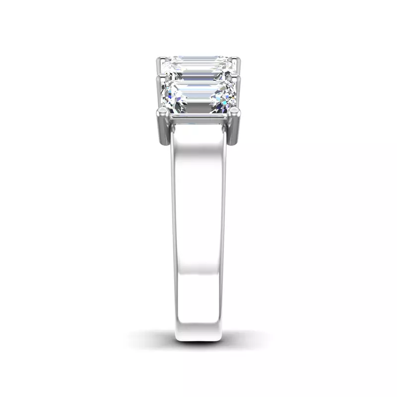 14K White Gold Lorelai 5 Stone Shared Prong Lab Anniversary Band