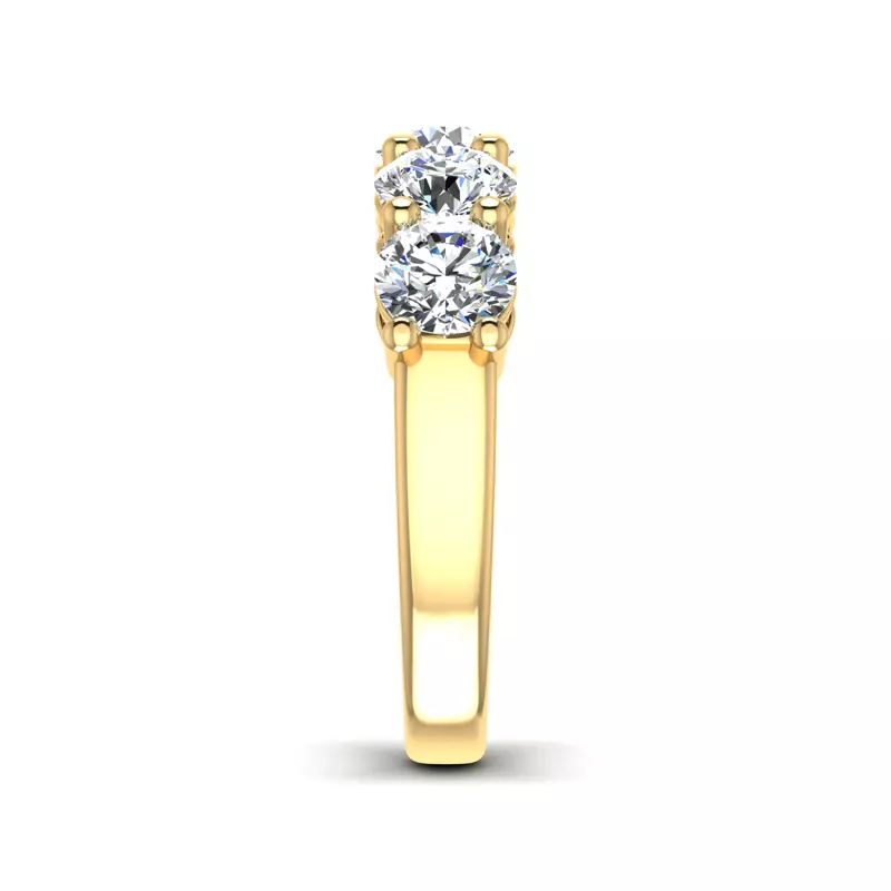 14K Yellow Gold Alondra Shared Prong Anniversary Band