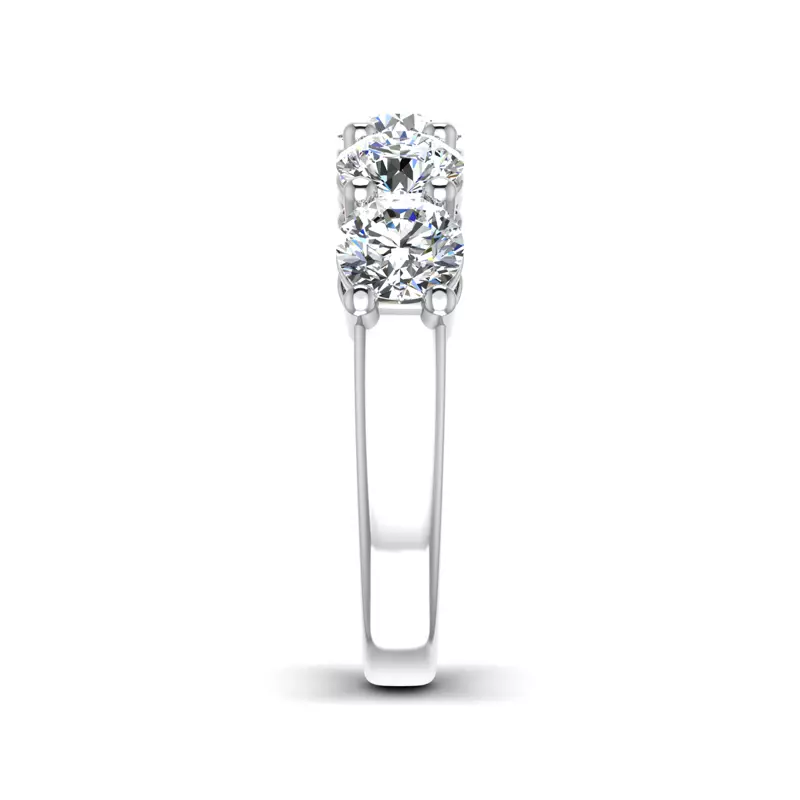14K White Gold Alondra Shared Prong Lab Anniversary Band