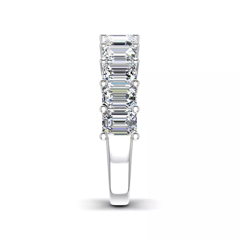 14K White Gold Monroe 11 Stone Shared Prong Anniversary Band
