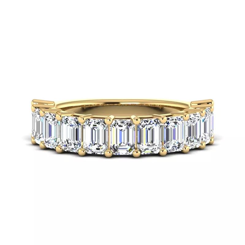 14K Yellow Gold Monroe 11 Stone Shared Prong Anniversary Band