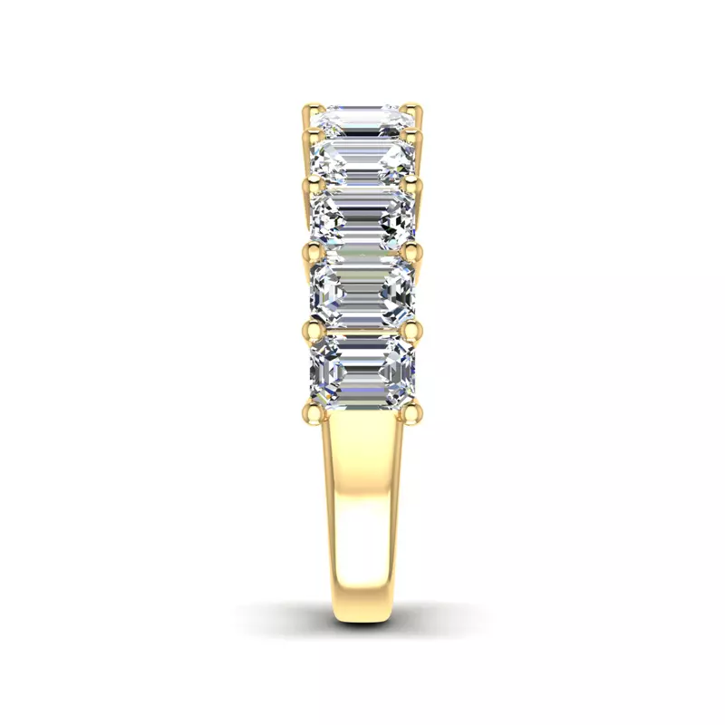 14K Yellow Gold Monroe 11 Stone Shared Prong Anniversary Band