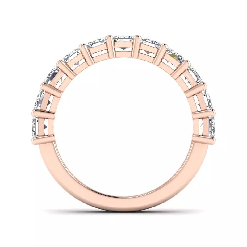 14K Rose Gold Monroe 11 Stone Shared Prong Lab Anniversary Band