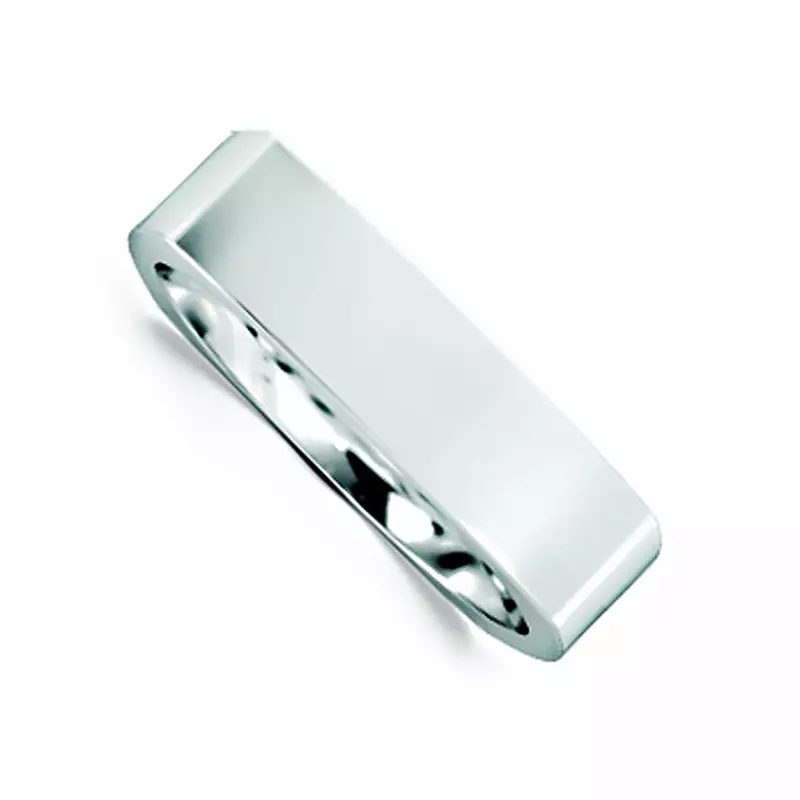 18K White Gold Flat Euro Comfort Fit (3Mm)