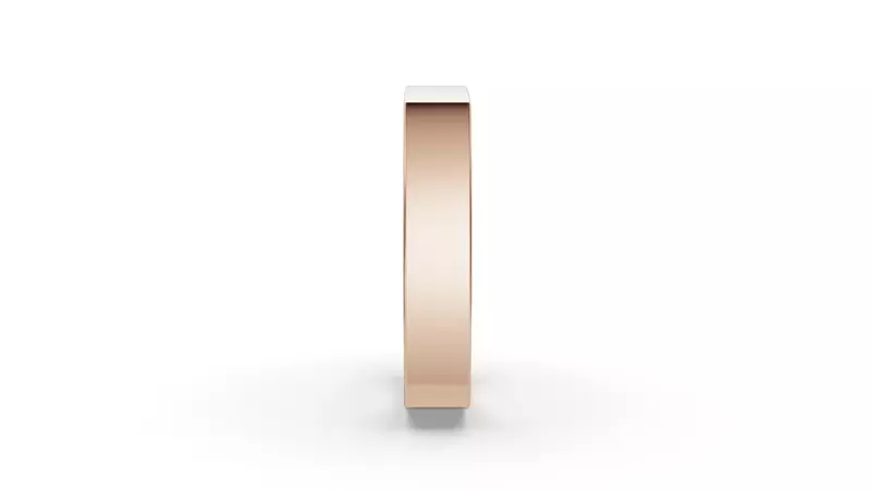 14K Rose Gold Flat Euro Comfort Fit (4Mm)